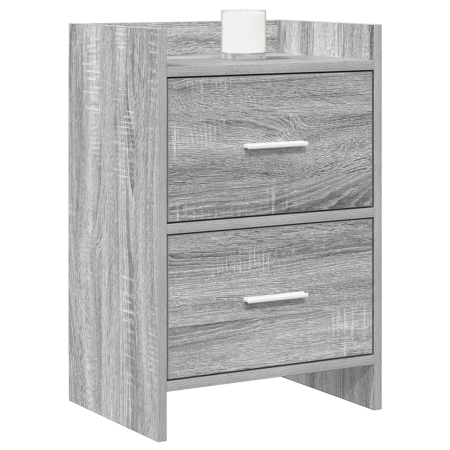 Tables de chevet 2 pcs Sonoma gris 40 x 30 x 60 cm - 2