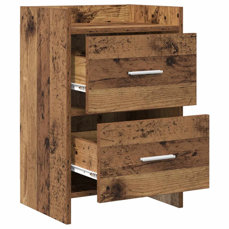 Tables de chevet 2 pcs Bois ancien 40 x 30 x 60 cm - 3