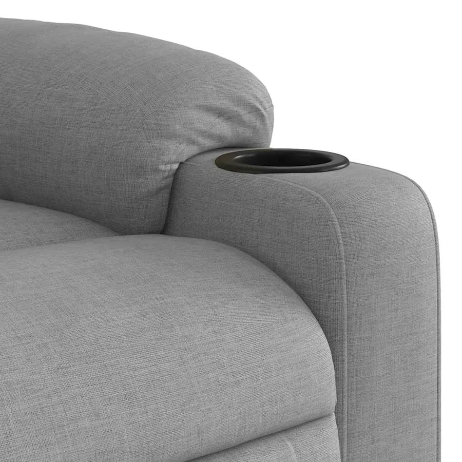 Fauteuil de massage inclinable Gris clair Tissu - 11