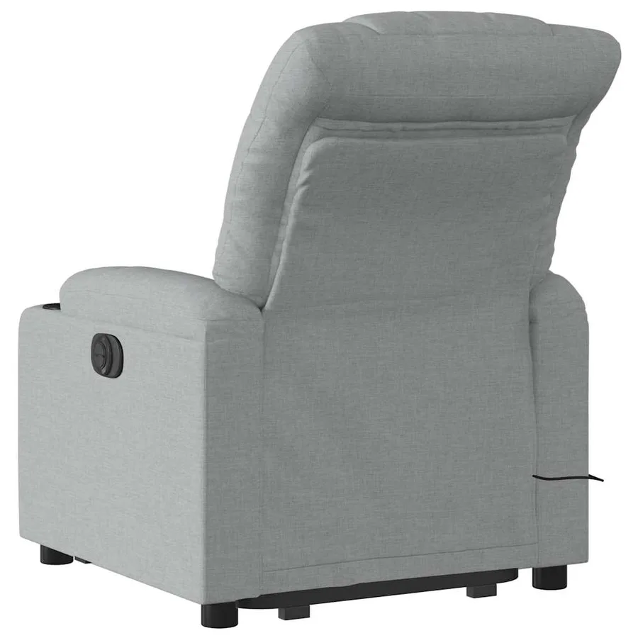 Fauteuil de massage inclinable Gris clair Tissu - 5