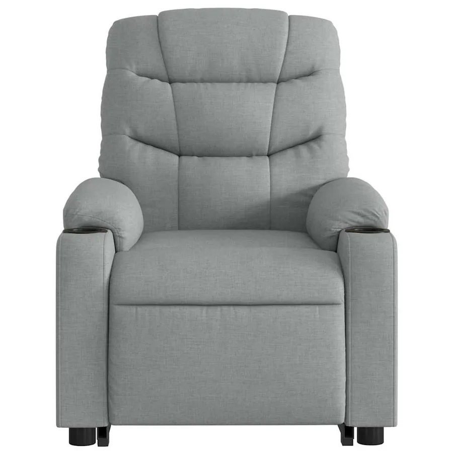 Fauteuil de massage inclinable Gris clair Tissu - 9