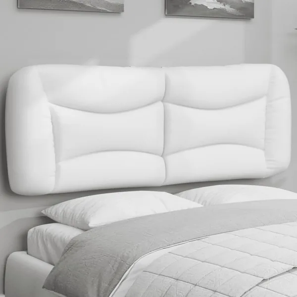 Coussin de tête de lit Hvar blanc 140 cm similicuir