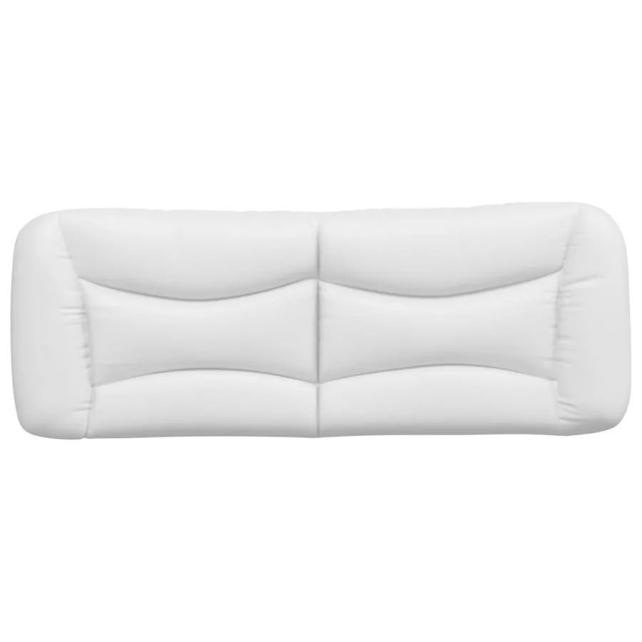 Coussin de tête de lit Hvar blanc 140 cm similicuir - 5