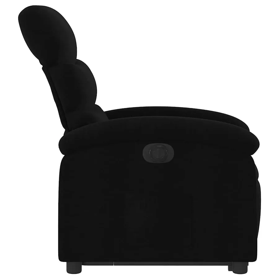 Fauteuil inclinable électrique noir tissu - 10