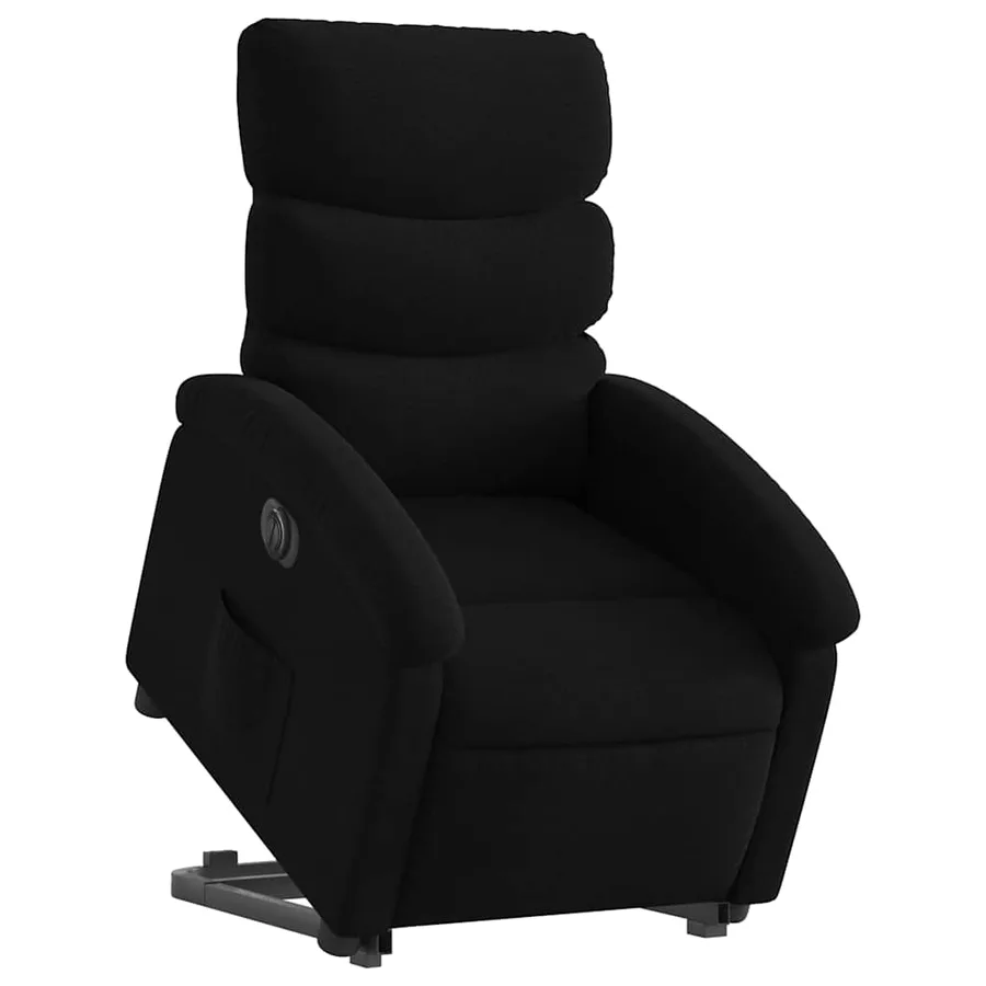 Fauteuil inclinable électrique noir tissu - 3