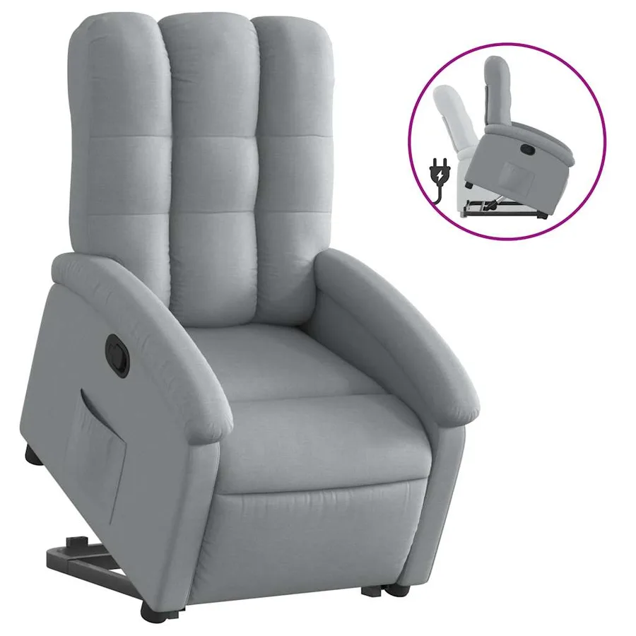 Fauteuil inclinable Gris clair Tissu - 2