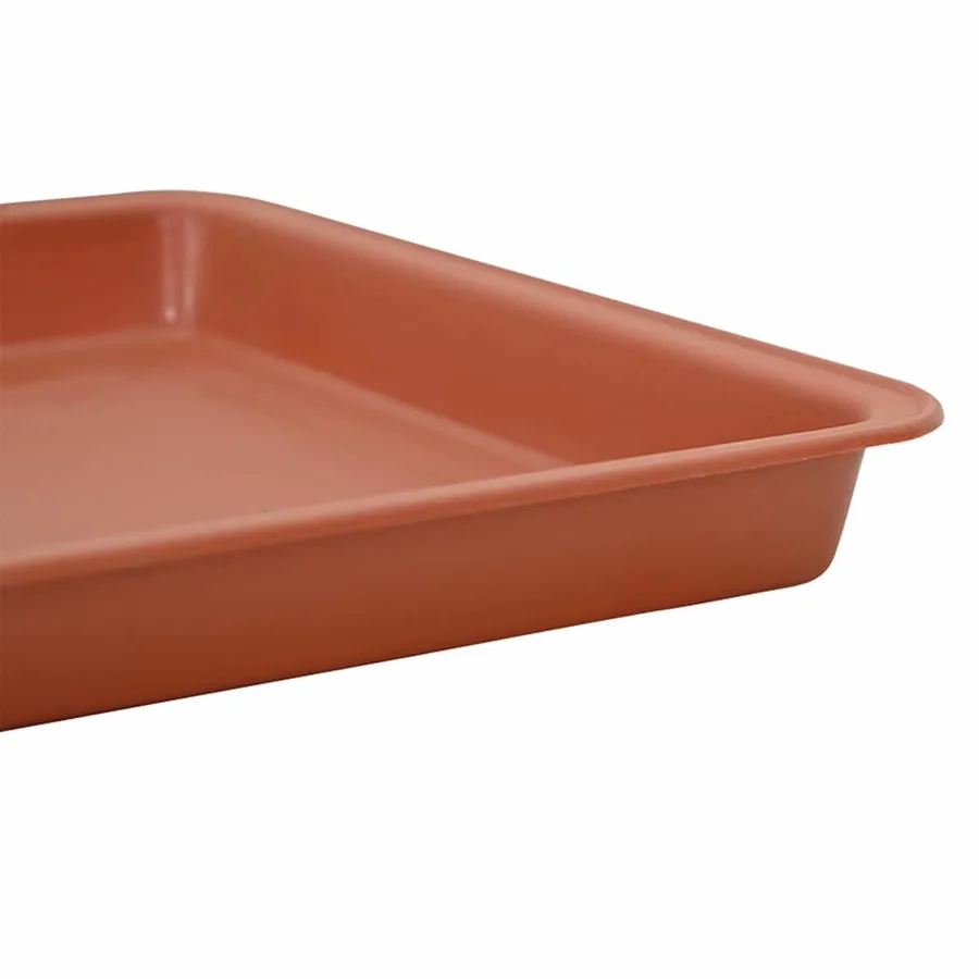 Plateau carré à fleurs 6 pcs Rouge brique 15 x 15 x 2 cm - 9