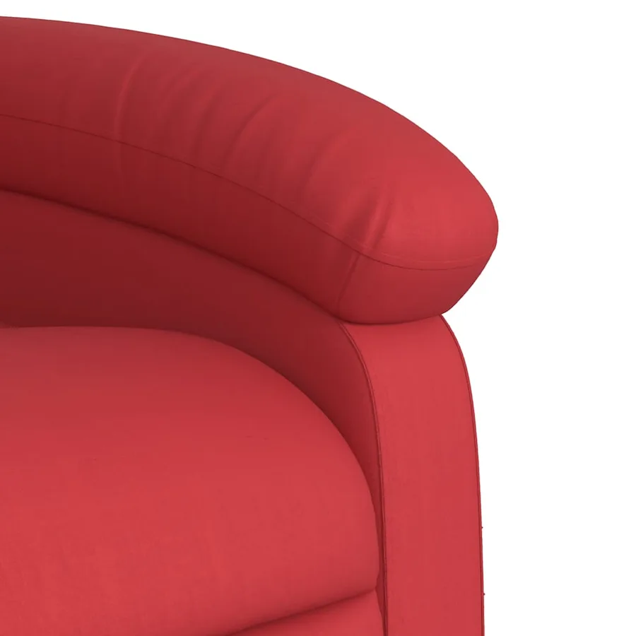 Fauteuil inclinable électrique rouge similicuir - 12