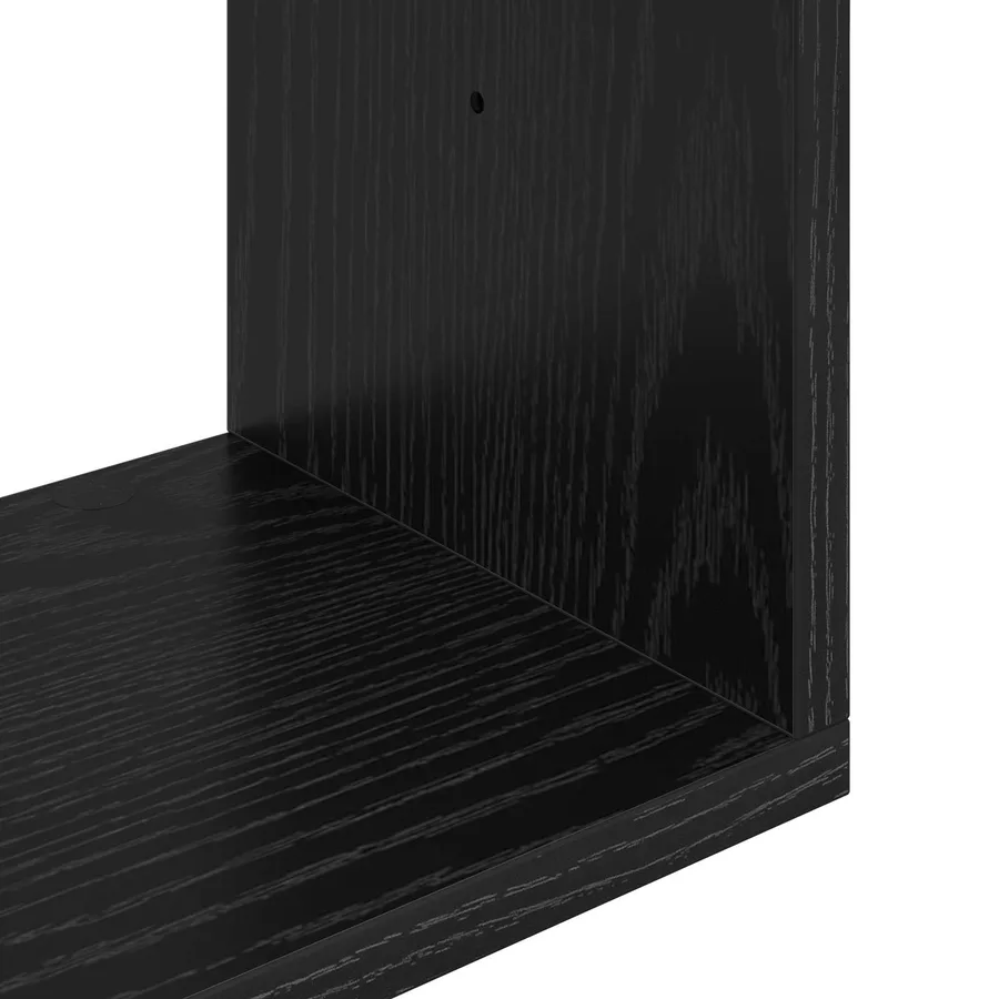 Étagère Murale Montage mural Chêne noir 32 x 21 x107 cm - 6