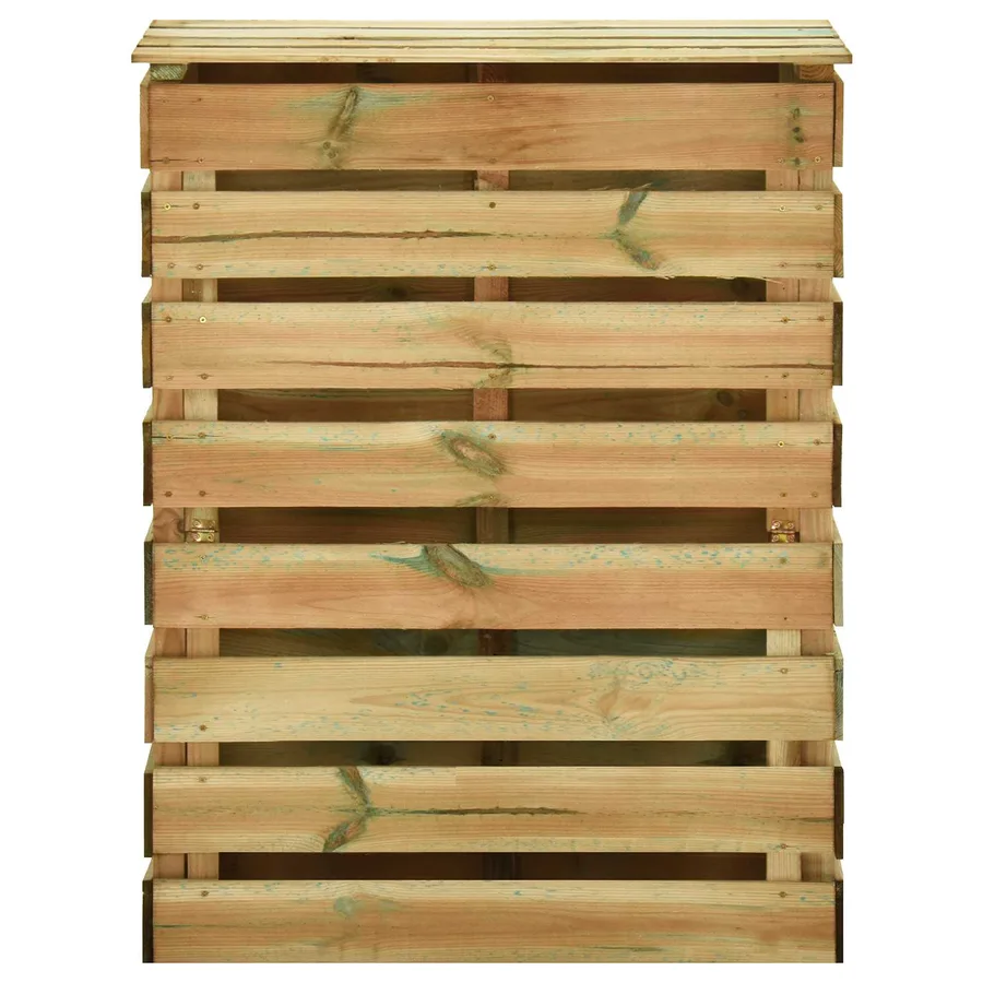 Composteur de jardin à lattes Vert 110 x 58 x 113 cm - 3
