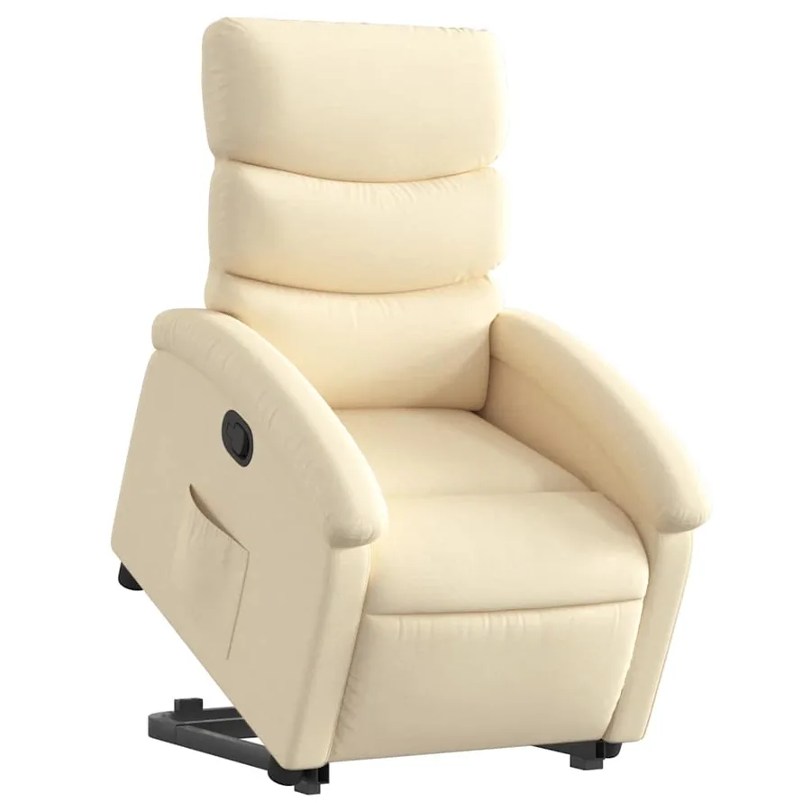 Fauteuil inclinable Crème Tissu - 3