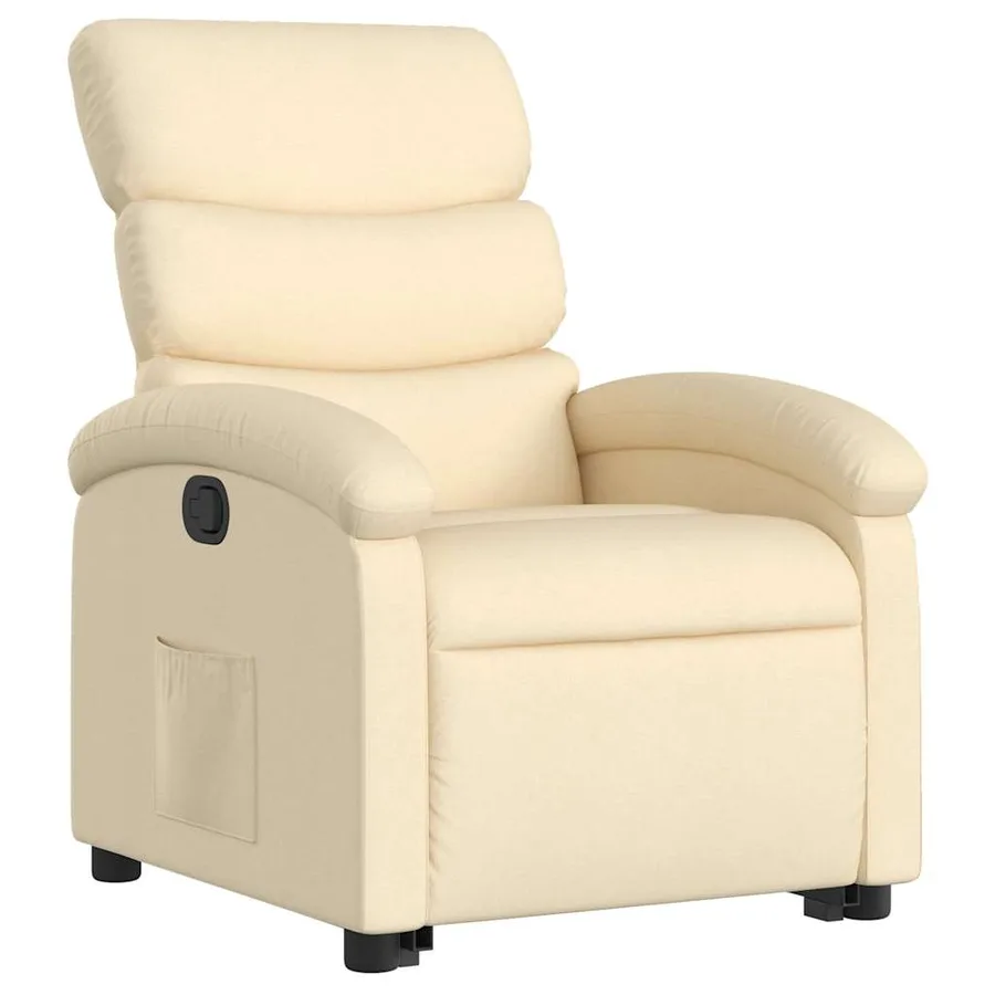 Fauteuil inclinable Crème Tissu - 4