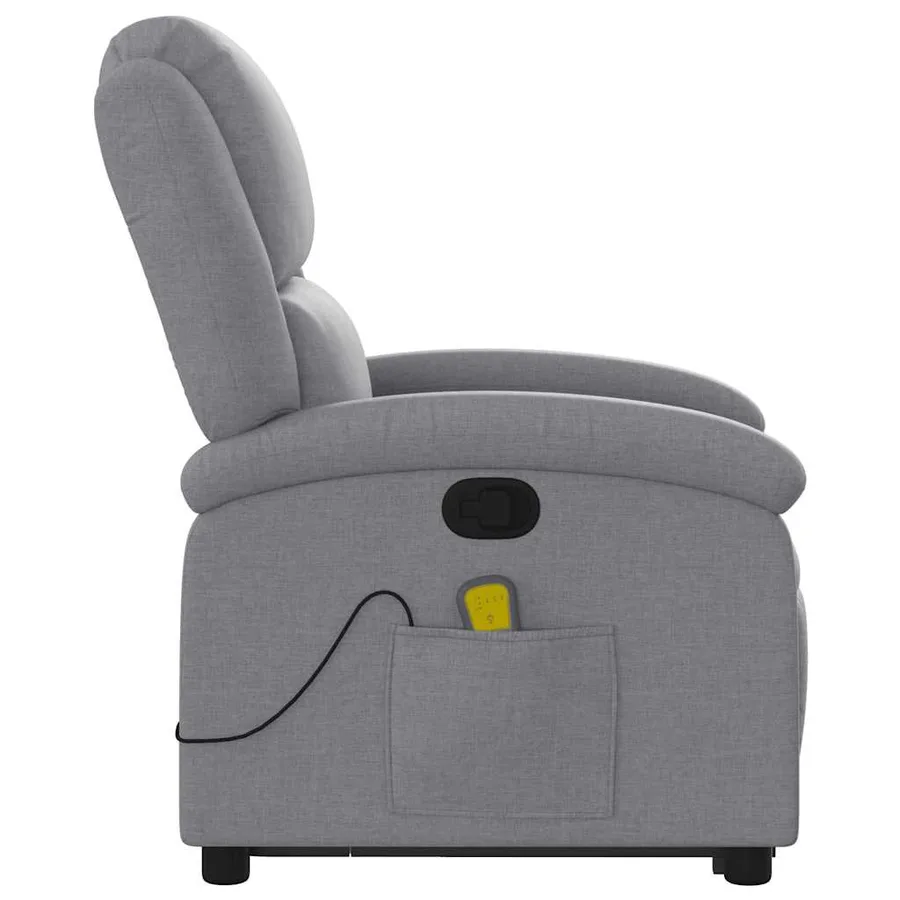 Fauteuil de massage inclinable Gris clair Tissu - 10