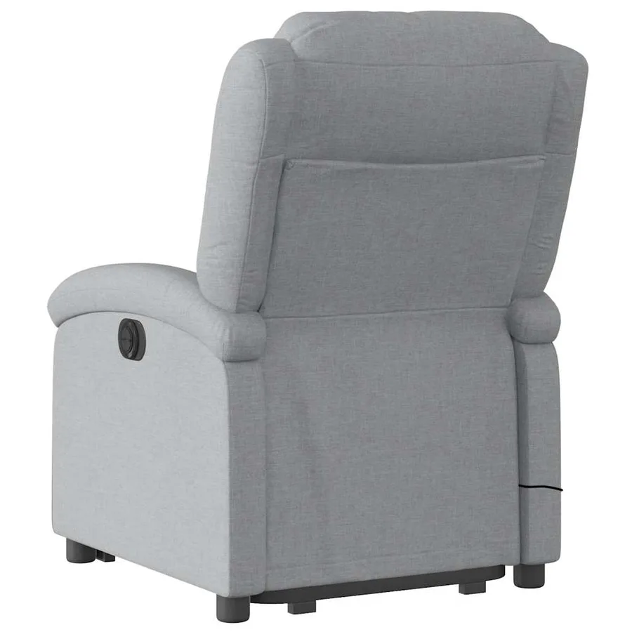 Fauteuil de massage inclinable Gris clair Tissu - 5