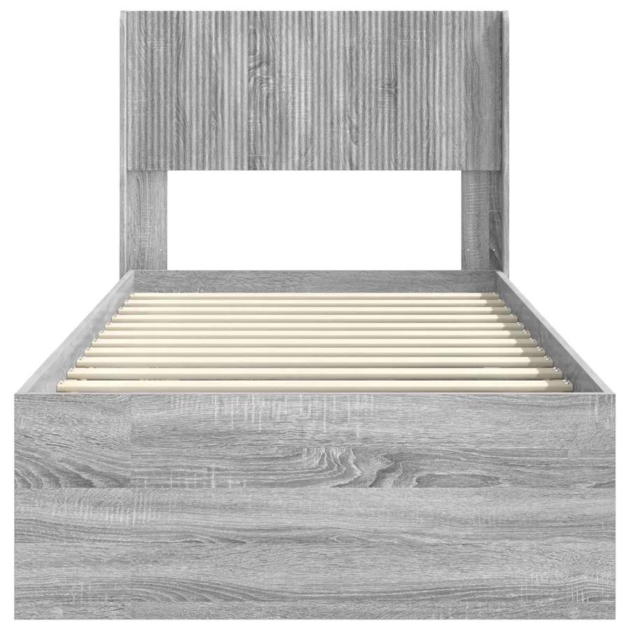 Cadre de lit avec rangement et tête de lit 3 pcs - 5