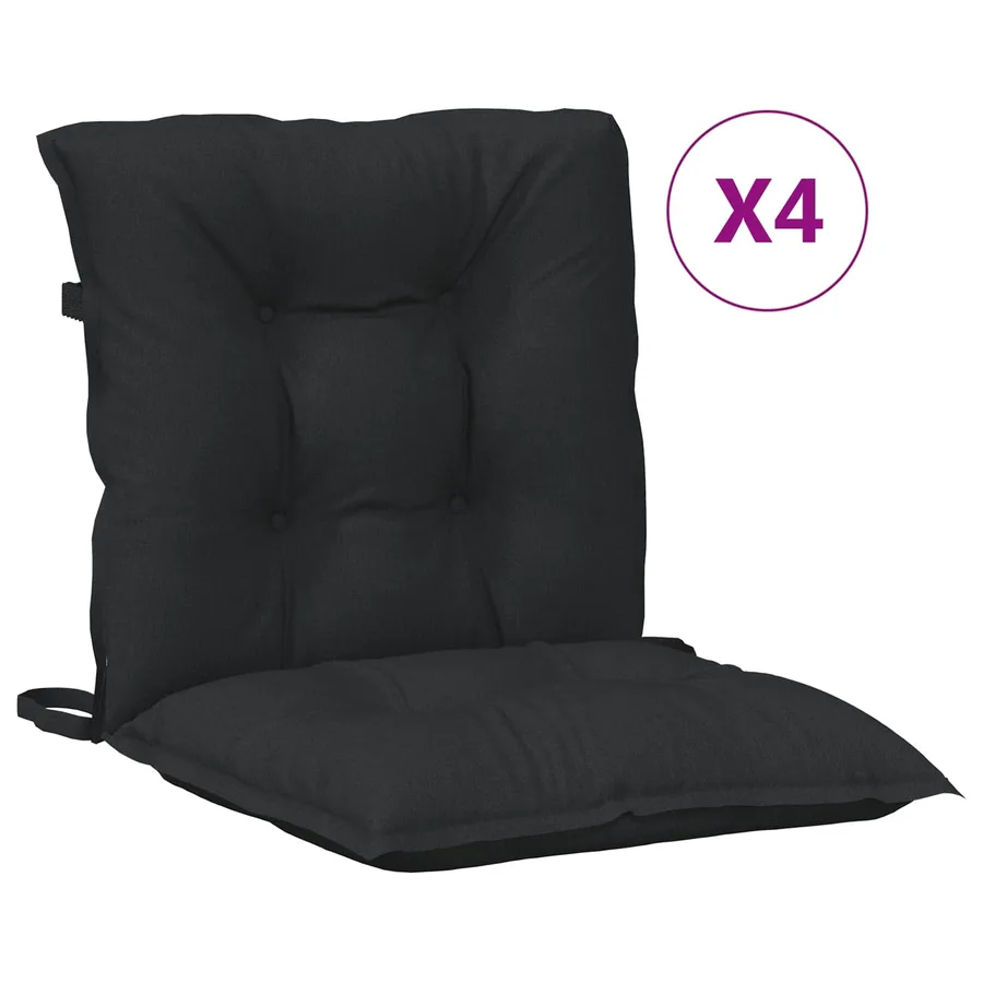 Ensemble de coussins pour chaise à dossier bas 4 pcs - 4