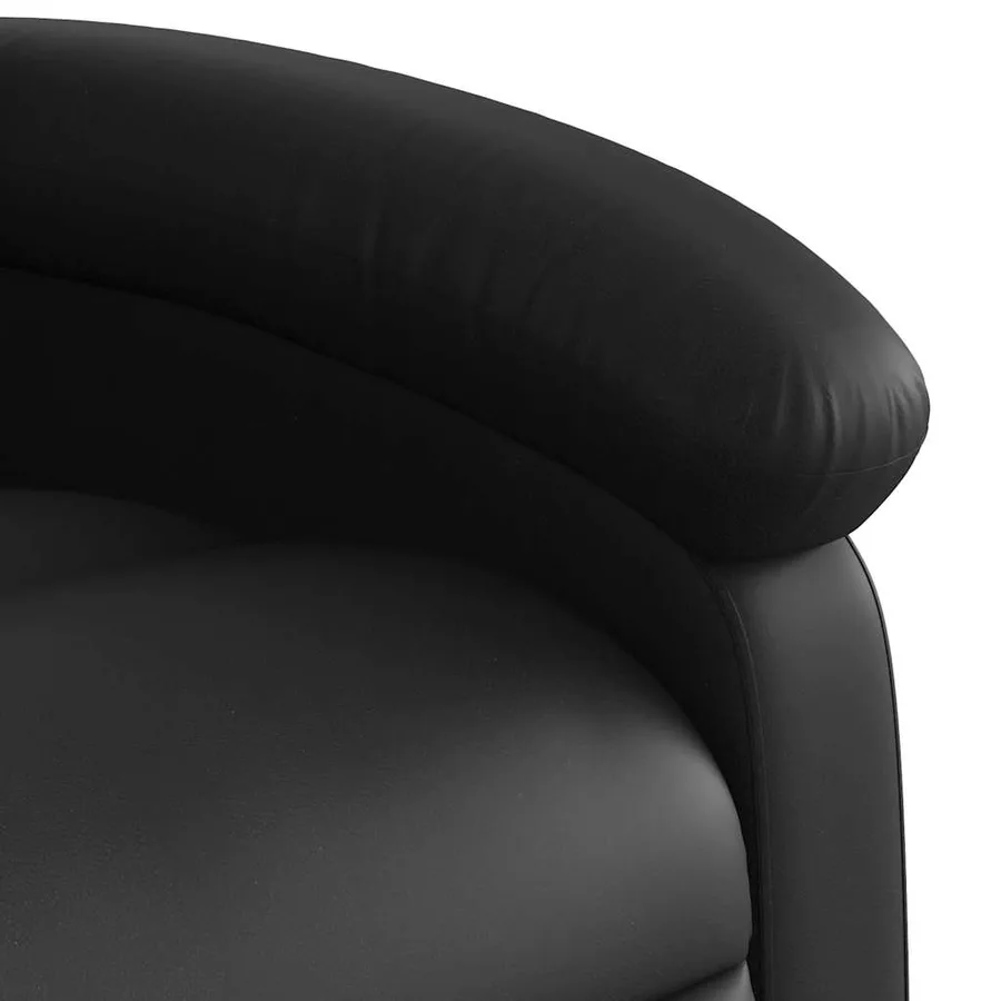 Fauteuil inclinable de massage électrique noir similicuir - 12