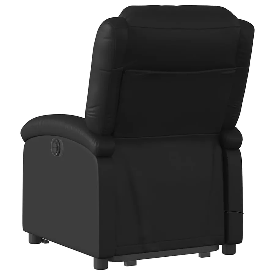 Fauteuil inclinable de massage électrique noir similicuir - 5