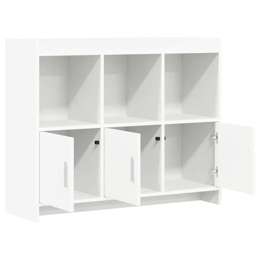 Buffet Blanc 98,5 x 33 x 80 cm Bois d'ingénierie - 4