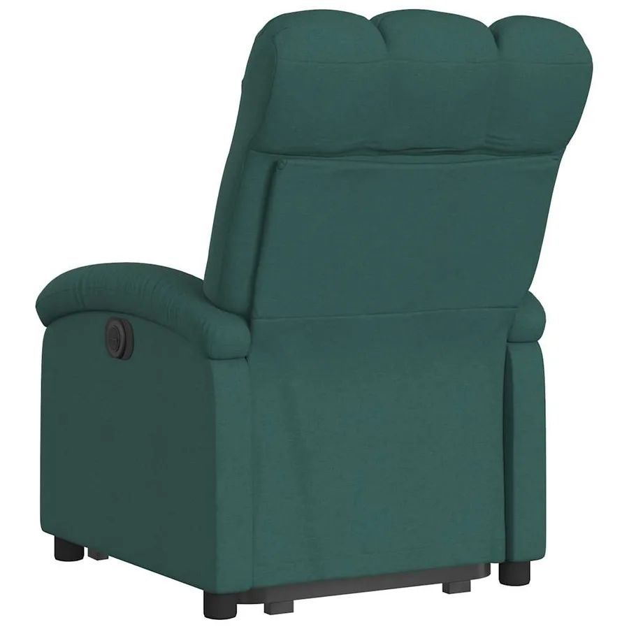 Fauteuil inclinable électrique vert foncé tissu - 5