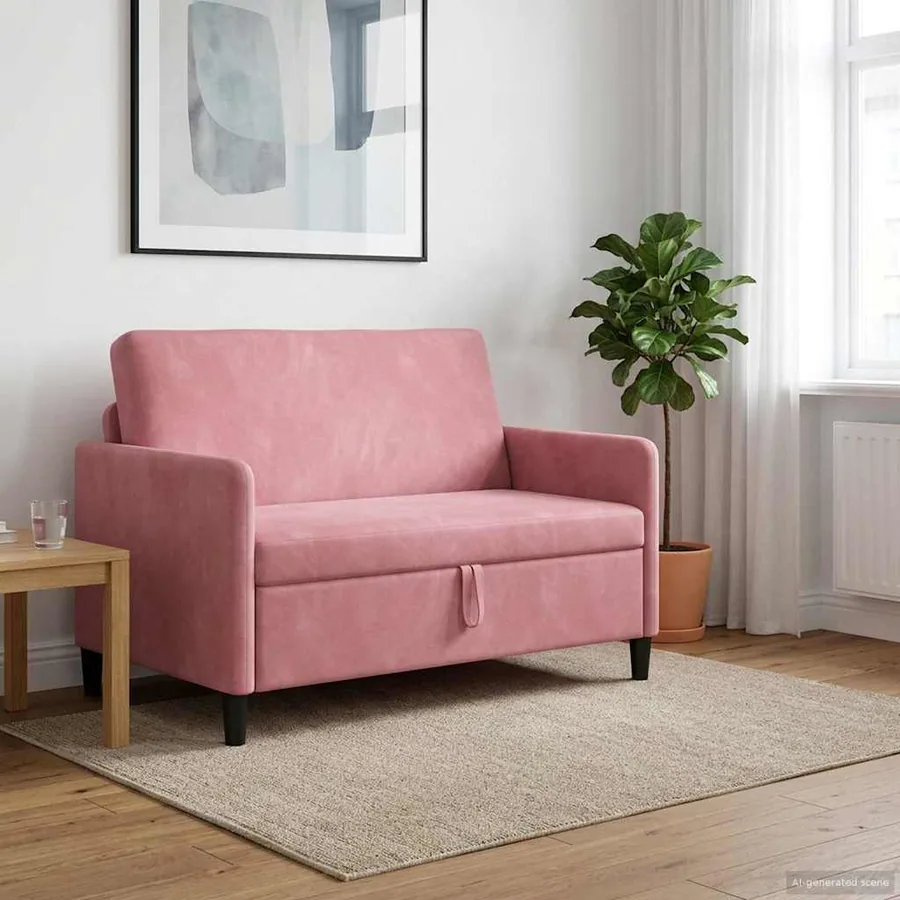 Sofa avec rangement Rose 122 x 78 x 87 cm Polyester