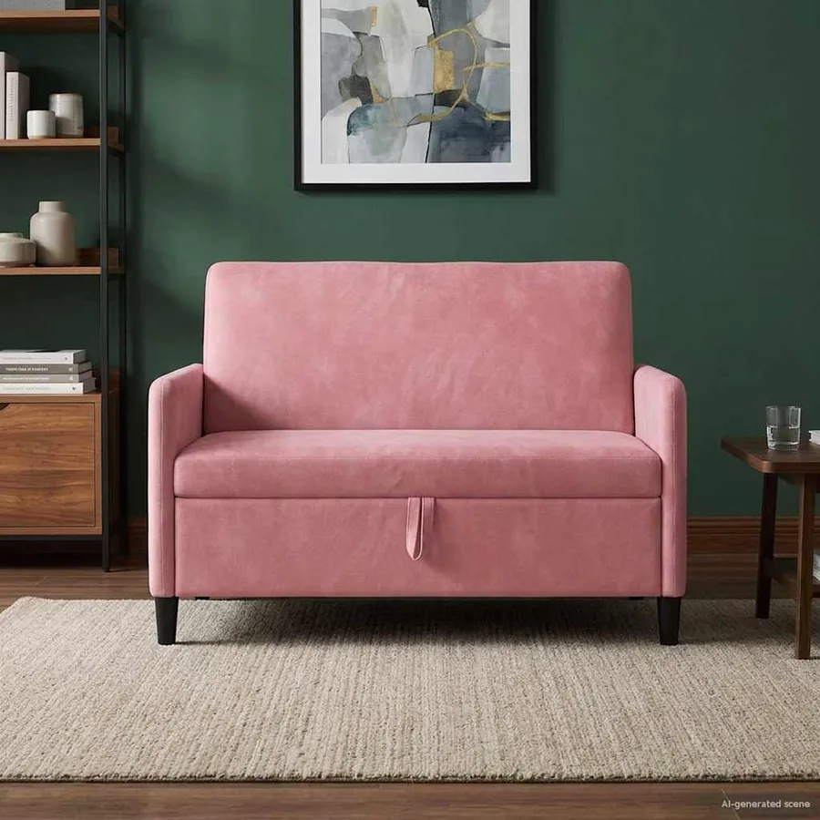Sofa avec rangement Rose 122 x 78 x 87 cm Polyester - 3