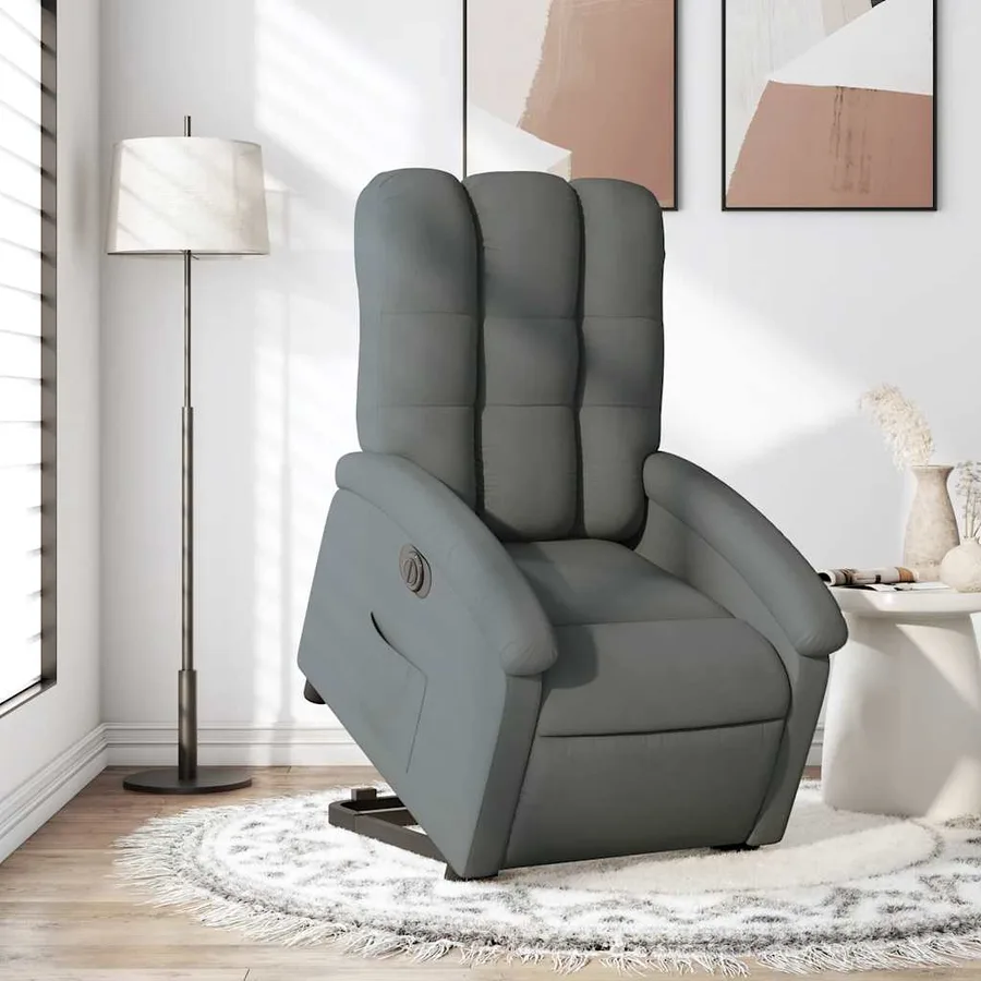 Fauteuil inclinable électrique gris foncé tissu - 16