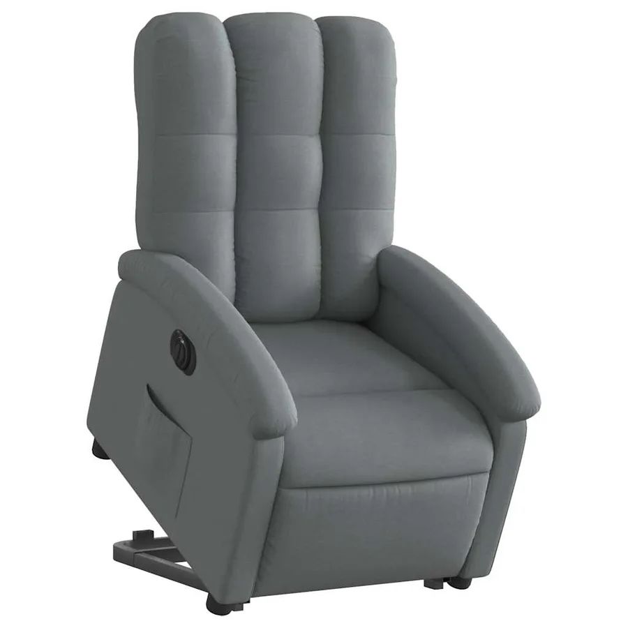 Fauteuil inclinable électrique gris foncé tissu - 3