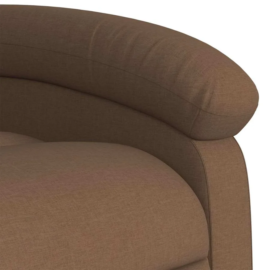 Fauteuil inclinable électrique marron tissu - 11