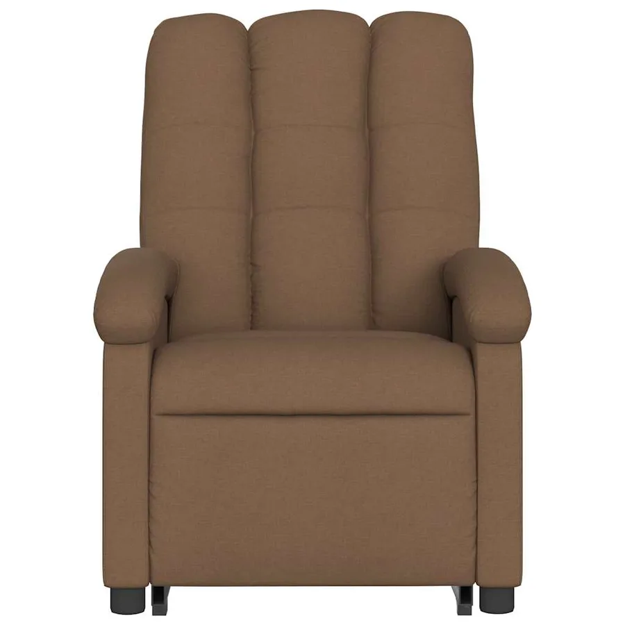 Fauteuil inclinable électrique marron tissu - 9