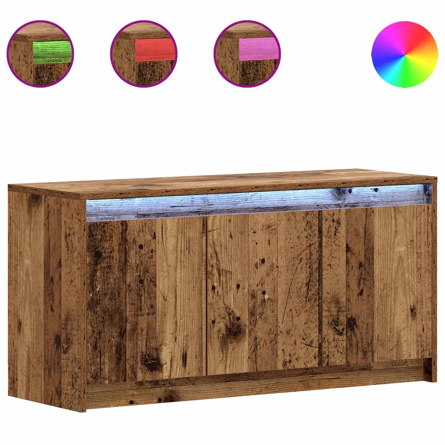 Meuble TV 100 x 34 x 50 cm Bois ancien Bois d'ingénierie