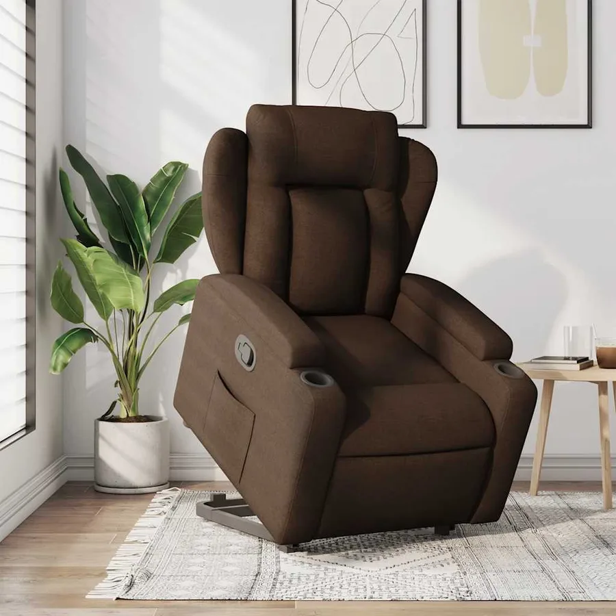 Fauteuil inclinable Marron Tissu - 16