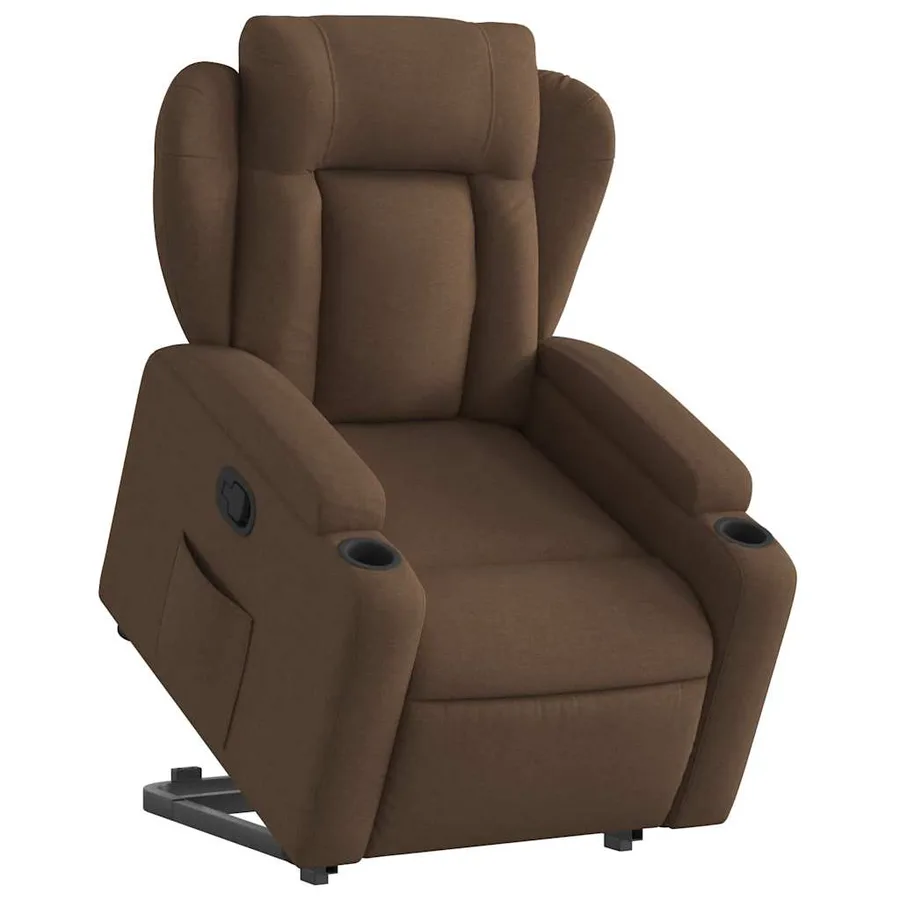 Fauteuil inclinable Marron Tissu - 3