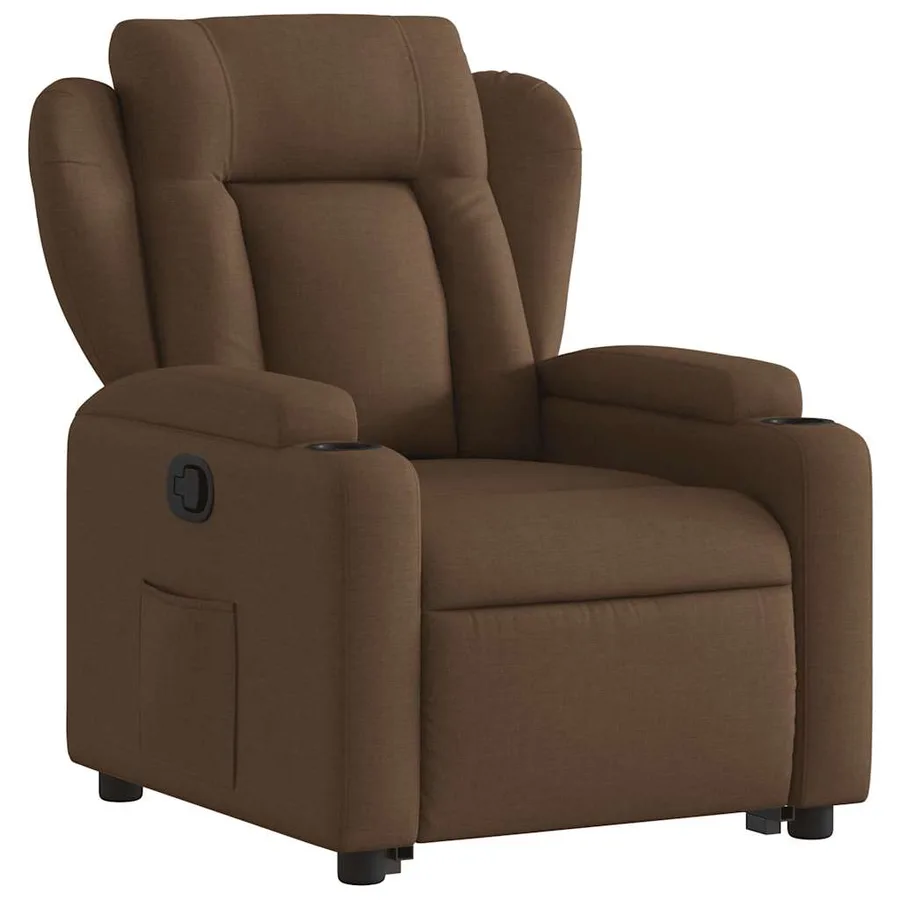 Fauteuil inclinable Marron Tissu - 4