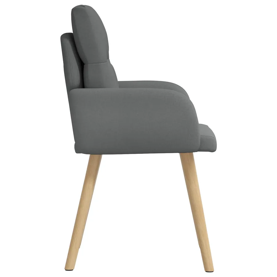 Chaises de salle à manger 2 pcs Tissu Gris foncé - 4