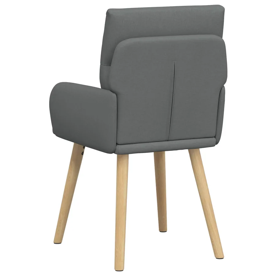 Chaises de salle à manger 2 pcs Tissu Gris foncé - 5