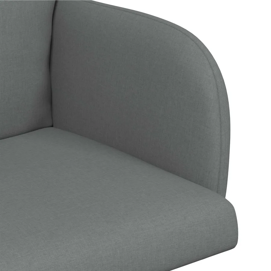 Chaises de salle à manger 2 pcs Tissu Gris foncé - 6