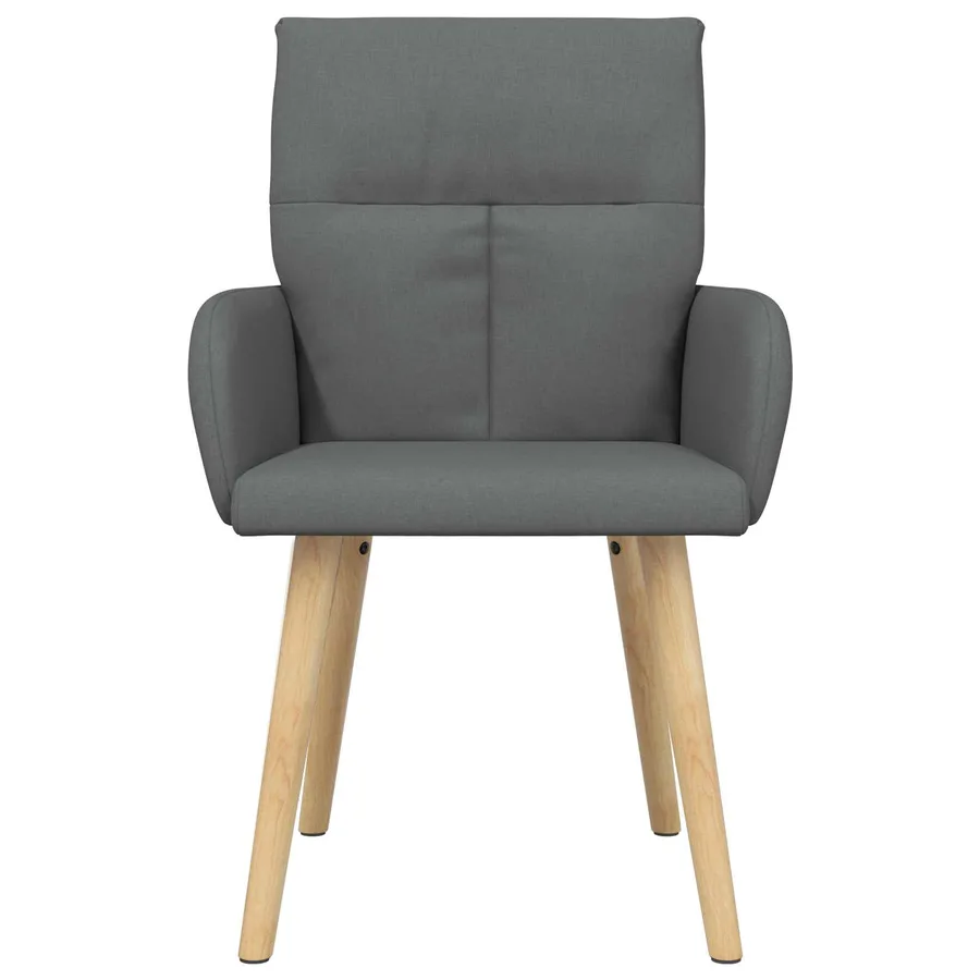 Chaises de salle à manger 6 pcs Tissu Gris foncé - 3