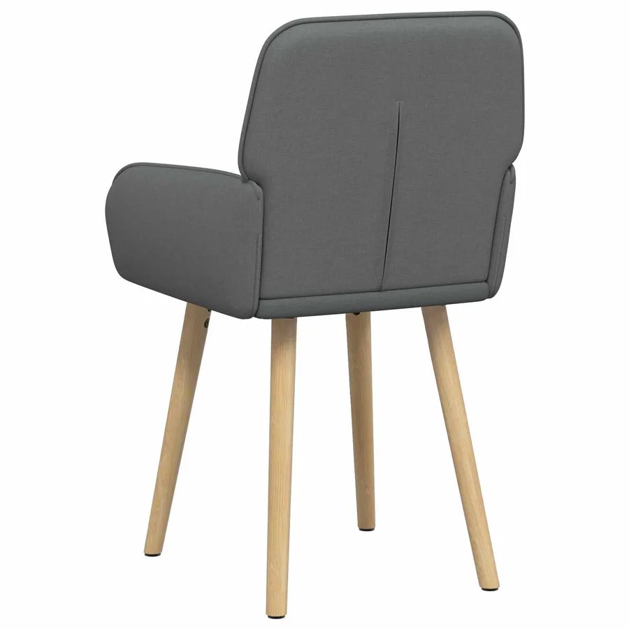 Chaises de salle à manger 6 pcs Tissu Gris foncé - 5