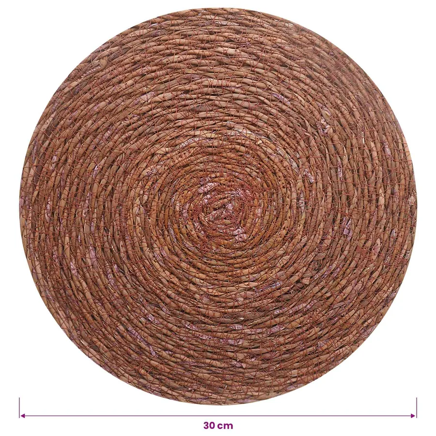 Dessous de verre en herbe marine 6 pcs Marron Ø 30 cm - 5