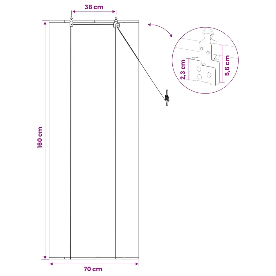 Store enrouleur Marron 70 x 160 cm Bambou - 7
