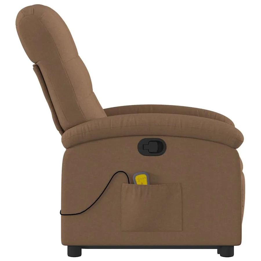 Fauteuil de massage inclinable Marron Tissu - 10