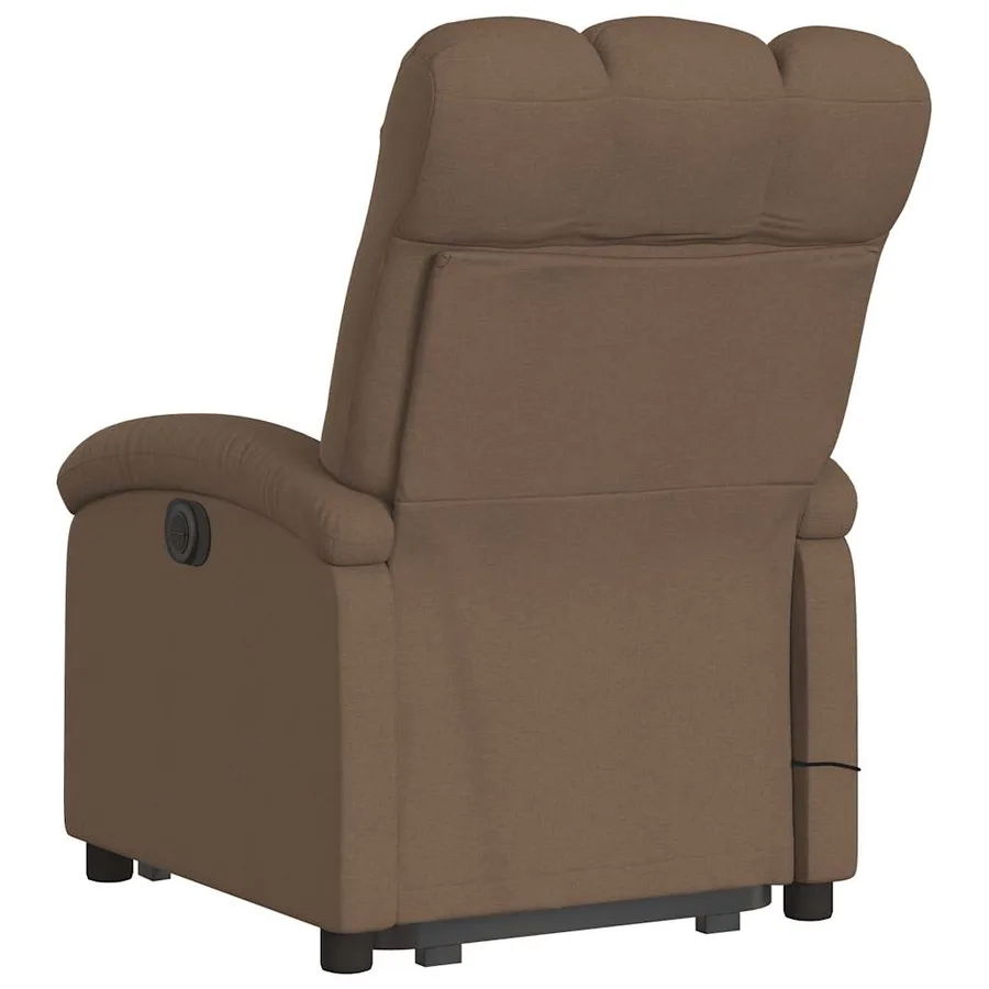 Fauteuil de massage inclinable Marron Tissu - 5