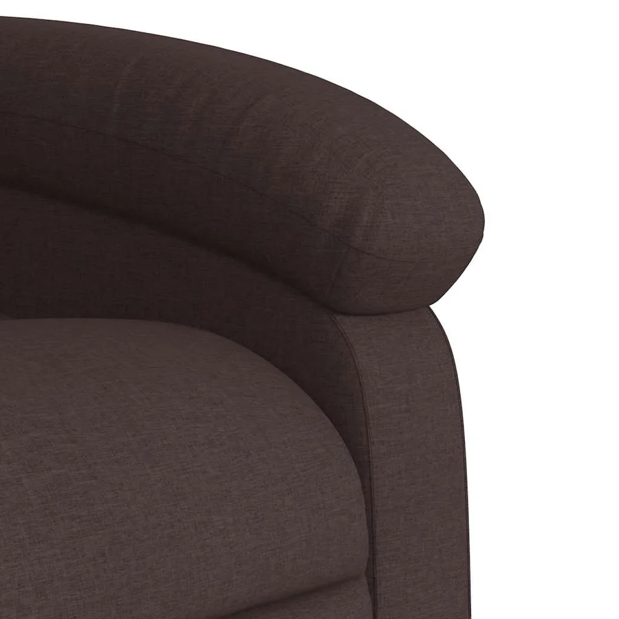 Fauteuil inclinable de massage électrique Marron foncé Tissu - 12