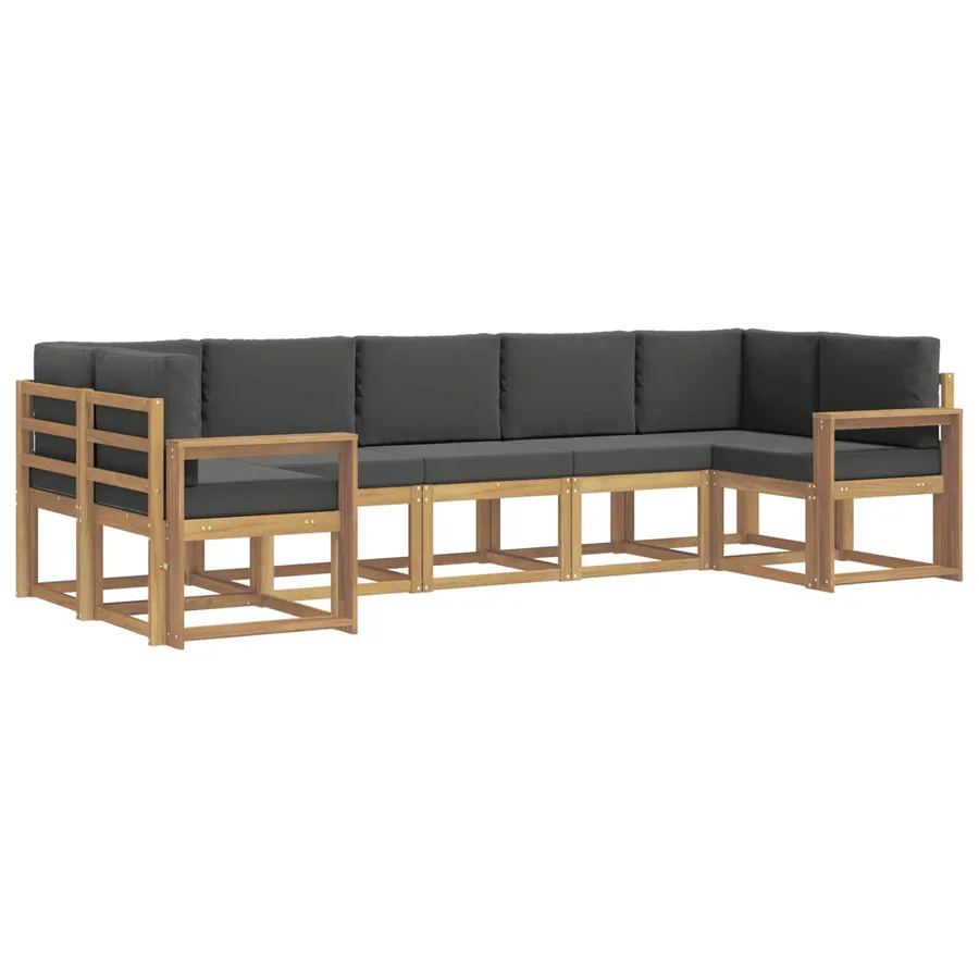 Ensemble de canapés d'extérieur 7 pc Blanc et anthracite - 2