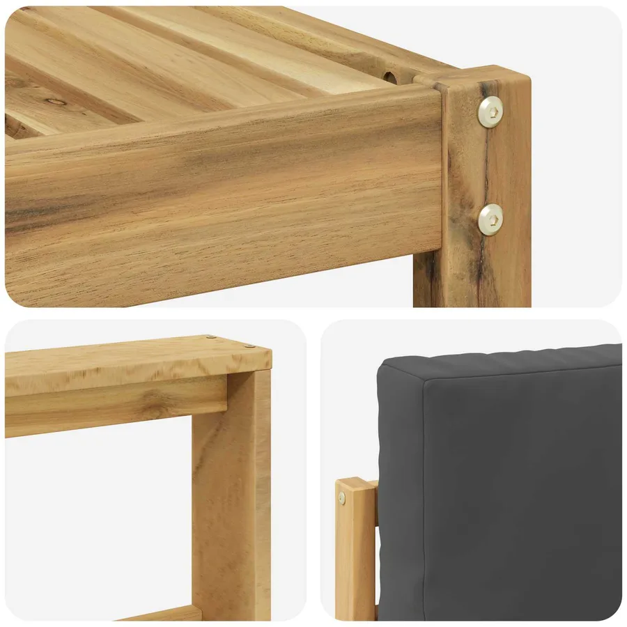 Ensemble de canapés d'extérieur 9 pcs Blanc et anthracite - 7