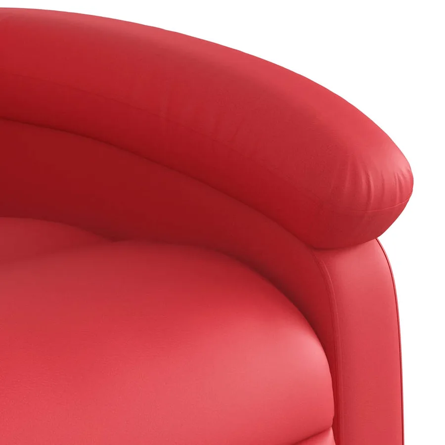 Fauteuil inclinable électrique rouge similicuir - 12