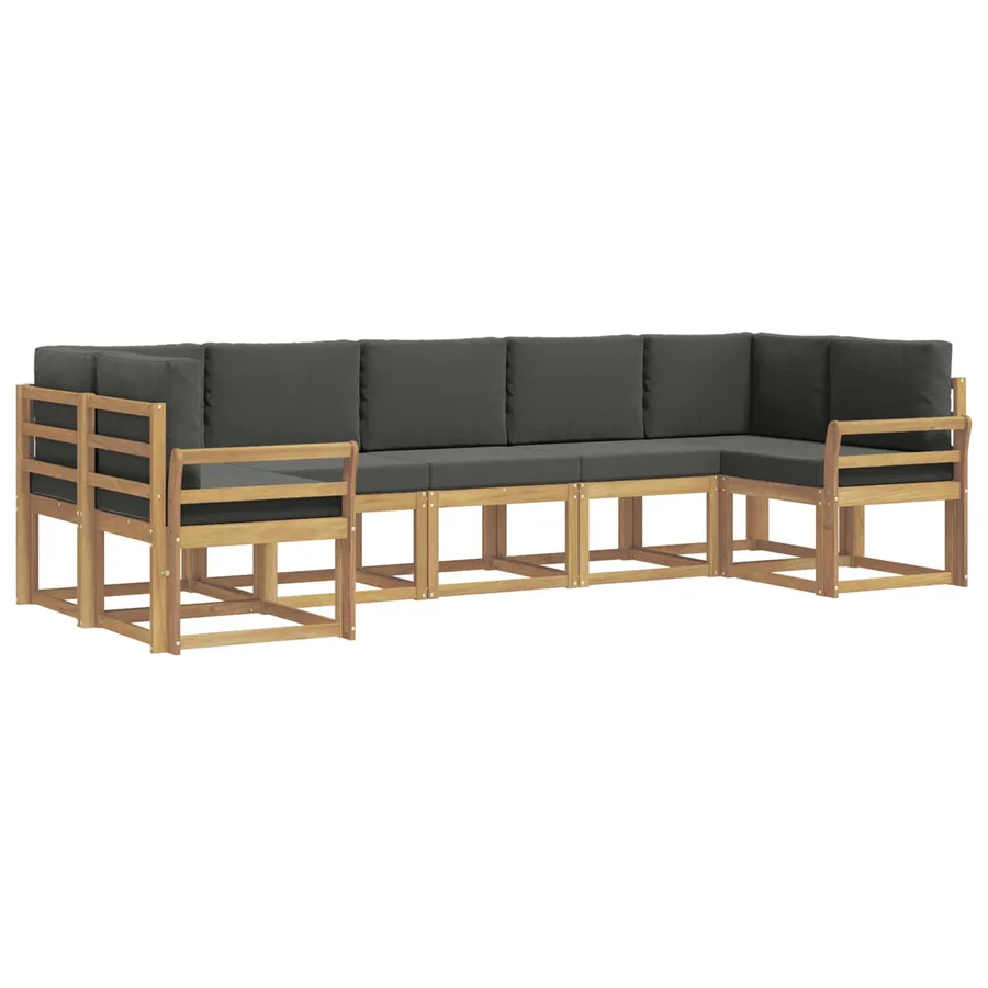 Ensemble de canapés d'extérieur 7 pc Blanc et anthracite - 2
