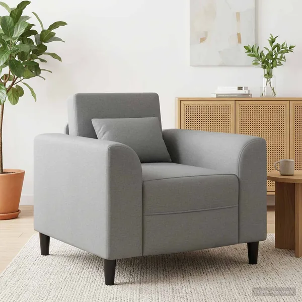 Fauteuil Gris clair Tissu