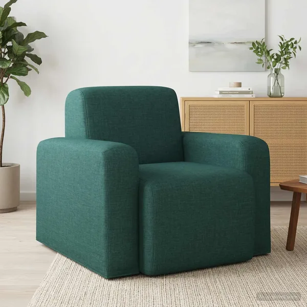 Fauteuil Vert foncé Tissu